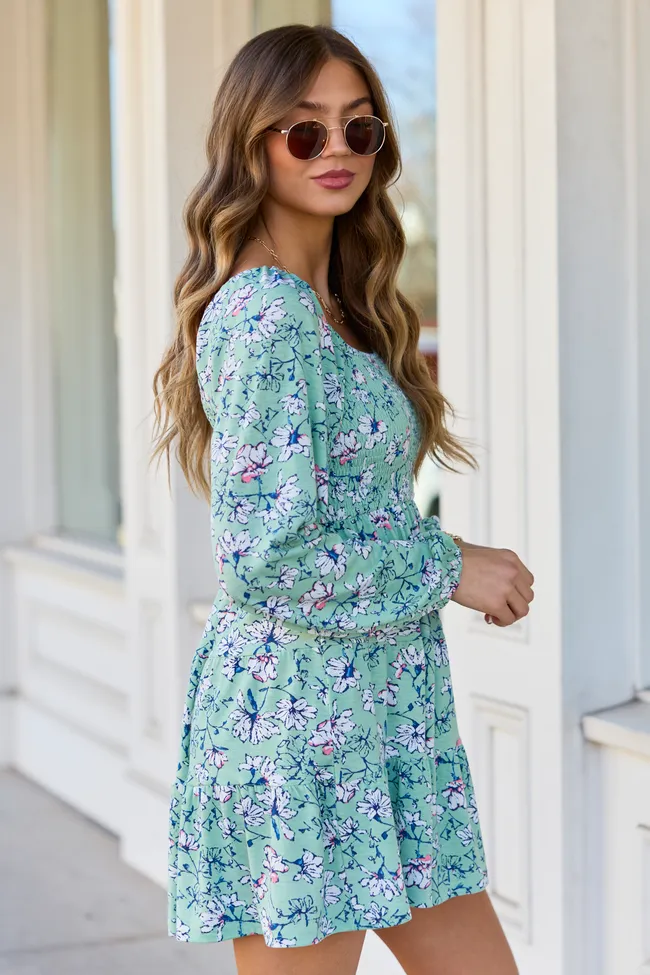 Gloria Green Floral Dress sold by Pink Lily product image thumbnail 4