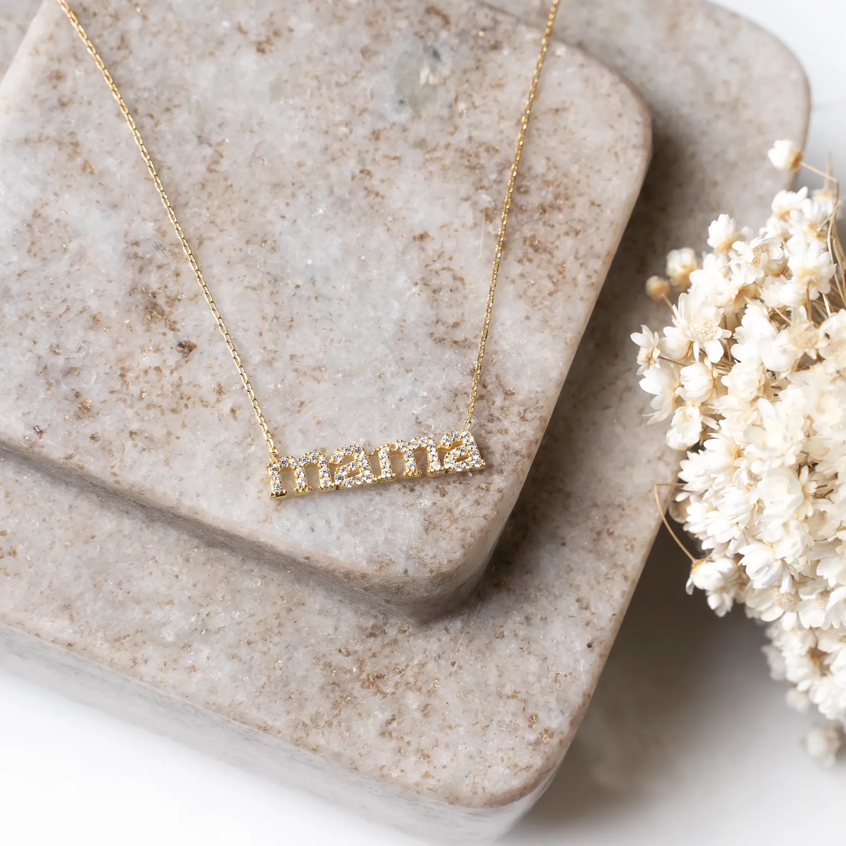 Mama Diamond Gold Necklace III sold by Pink Lily product image thumbnail 2