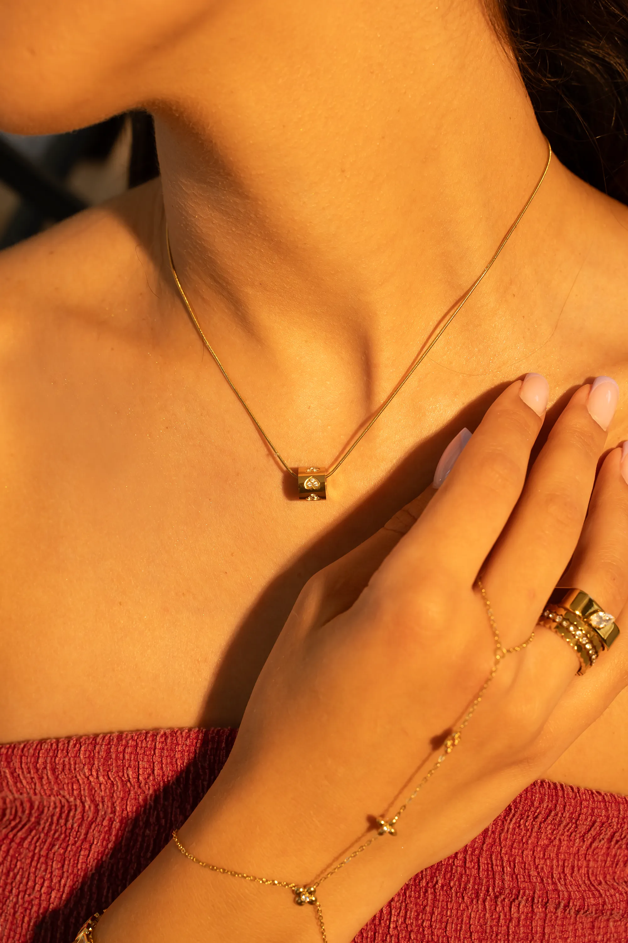 Ellie Gold Stacking Ring Set sold by Pink Lily product image thumbnail 4