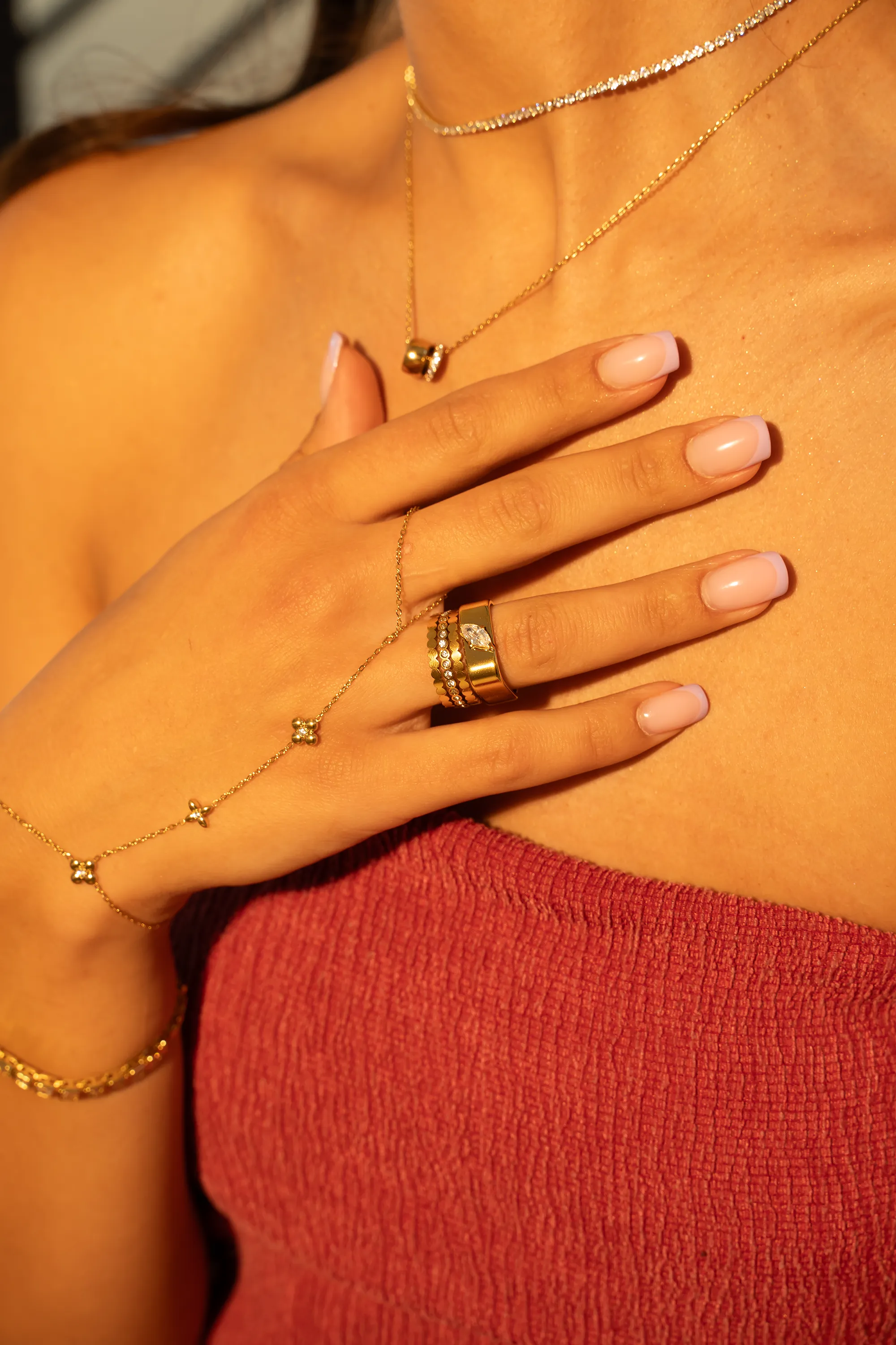 Ellie Gold Stacking Ring Set sold by Pink Lily product image thumbnail 5