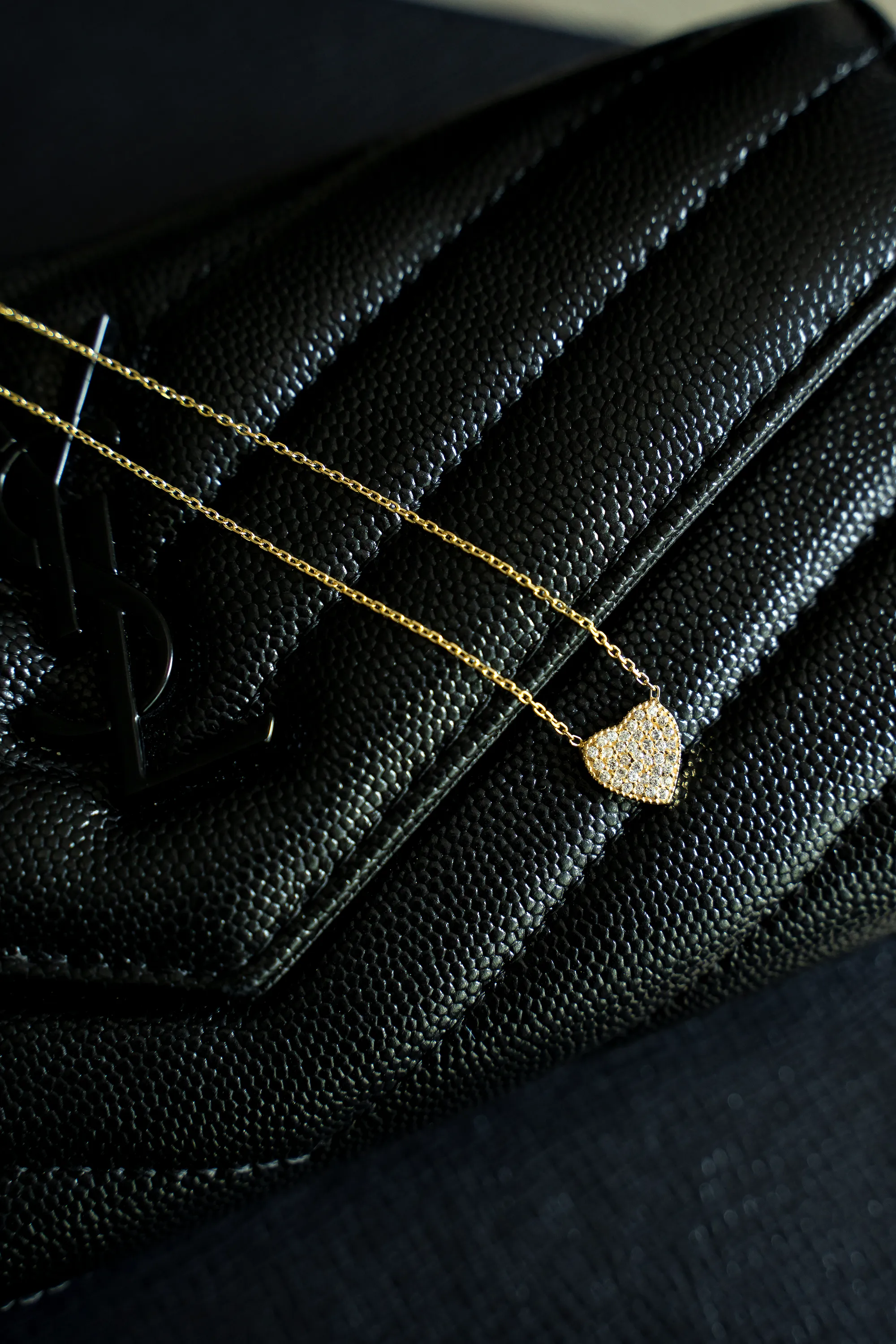 Angelie Diamond Heart Gold Necklace sold by Pink Lily product image thumbnail 2