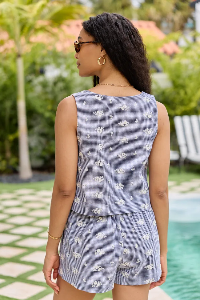 Collins Gingham Floral Embroidered Tank FINAL SALE sold by Pink Lily product image thumbnail 5