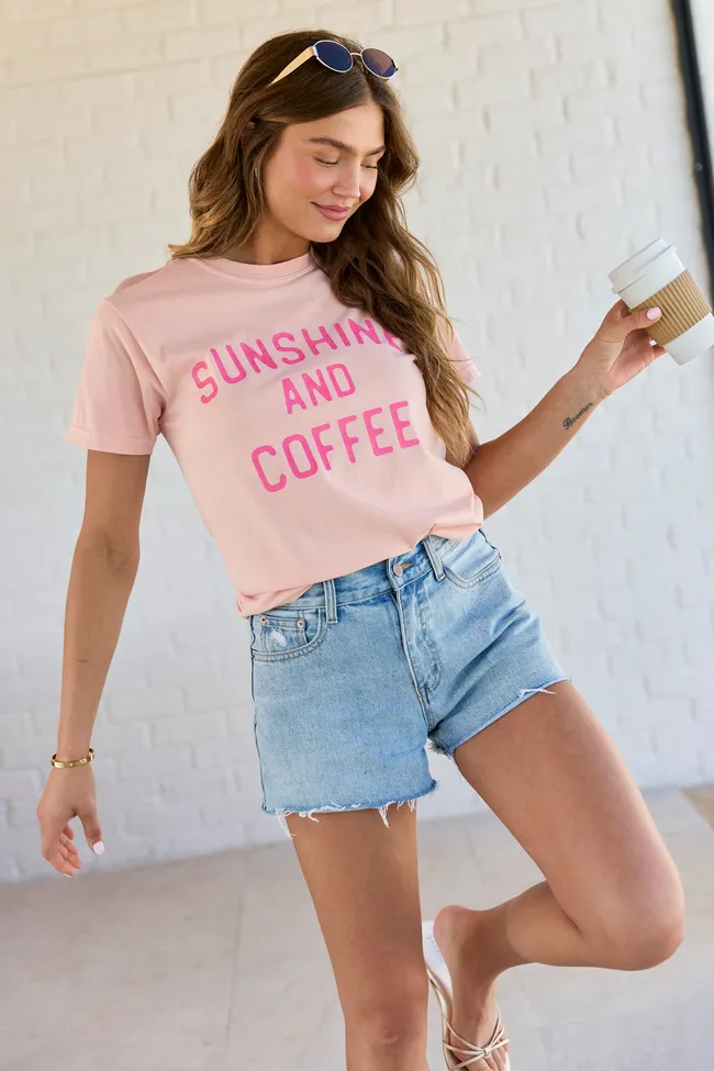 Sunshine And Coffee Orange Comfort Colors Graphic Tee sold by Pink Lily product image thumbnail 4