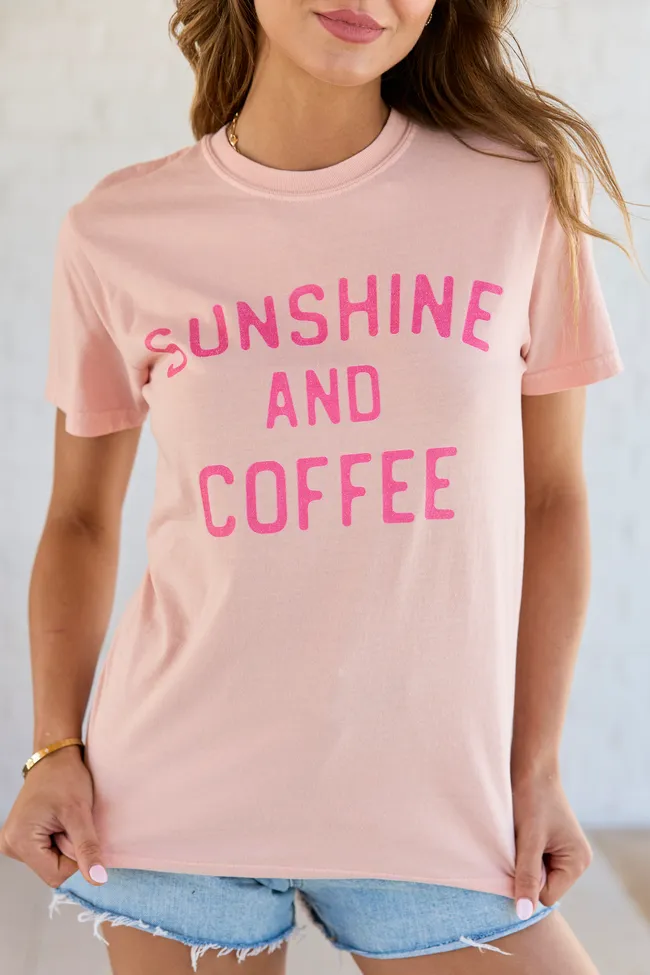 Sunshine And Coffee Orange Comfort Colors Graphic Tee sold by Pink Lily product image thumbnail 2
