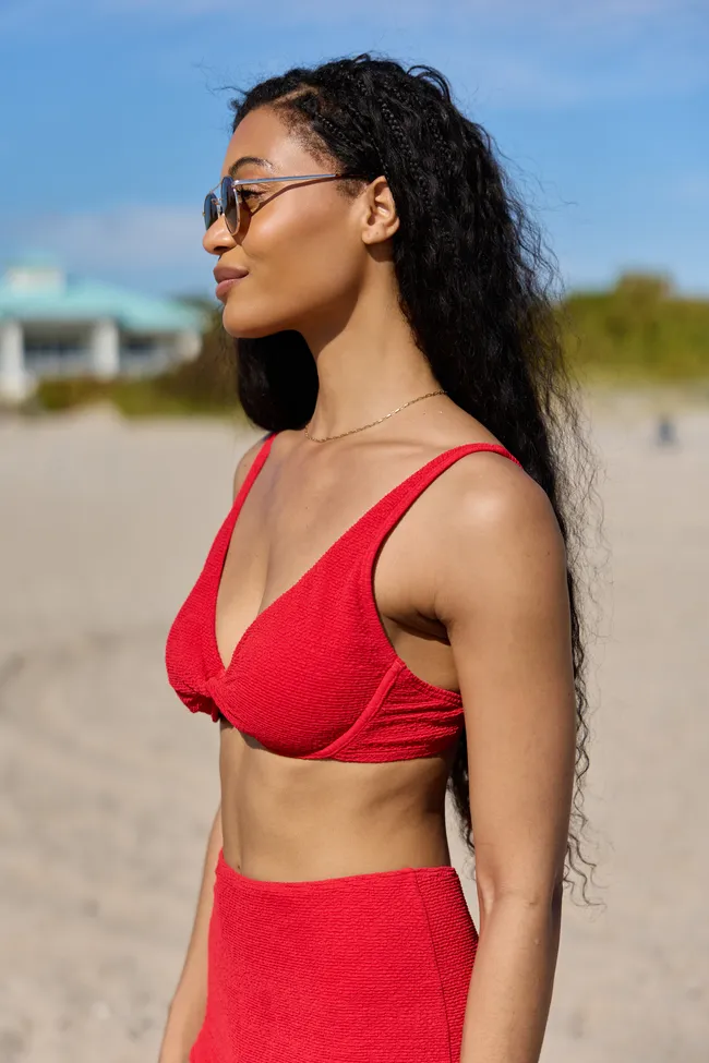 Coastal Crush Red Twist Underwire Bikini Top SALE sold by Pink Lily product image thumbnail 3
