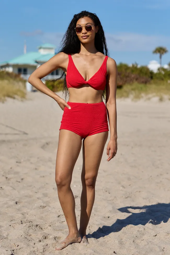 Coastal Crush Red Twist Underwire Bikini Top SALE sold by Pink Lily product image thumbnail 2