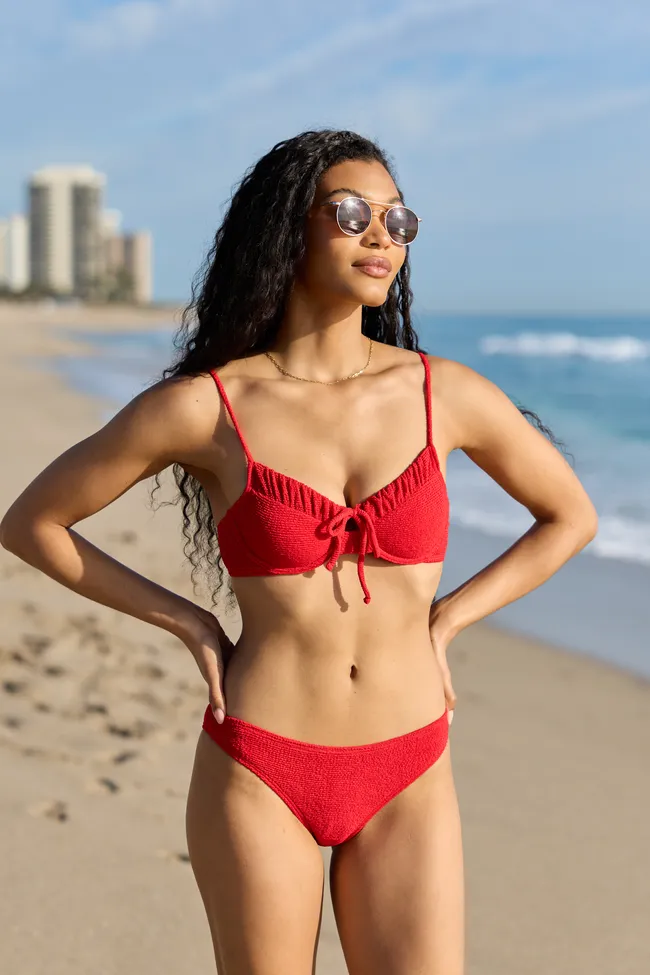 Sweet Escape Red Underwire Bikini Top sold by Pink Lily