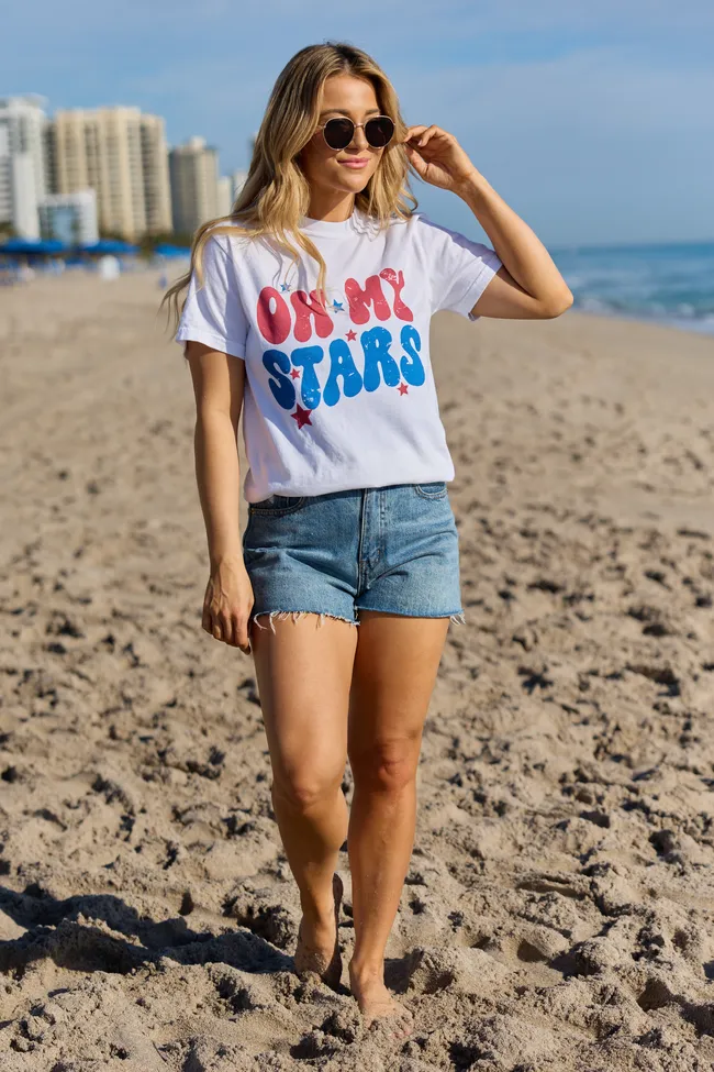 Oh My Stars White Graphic Tee sold by Pink Lily product image thumbnail 3