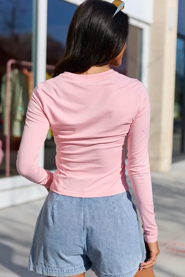 Andie Light Pink Long Sleeve Tee sold by Pink Lily product image thumbnail 5