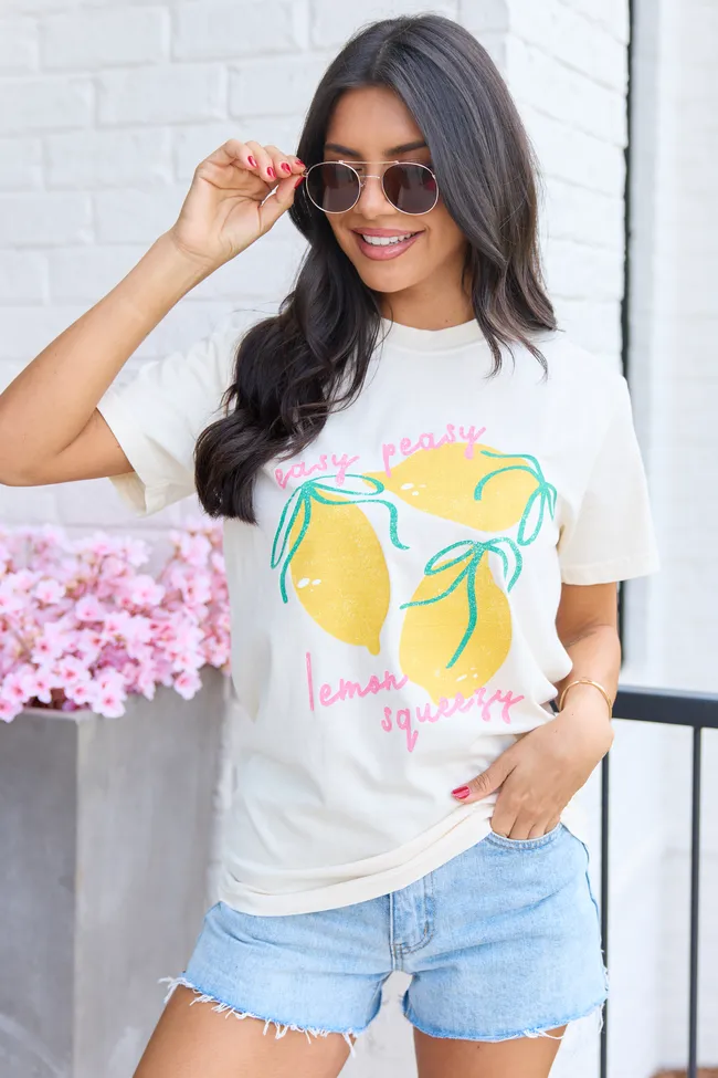Easy Peasy Ivory Graphic Tee sold by Pink Lily product image thumbnail 4