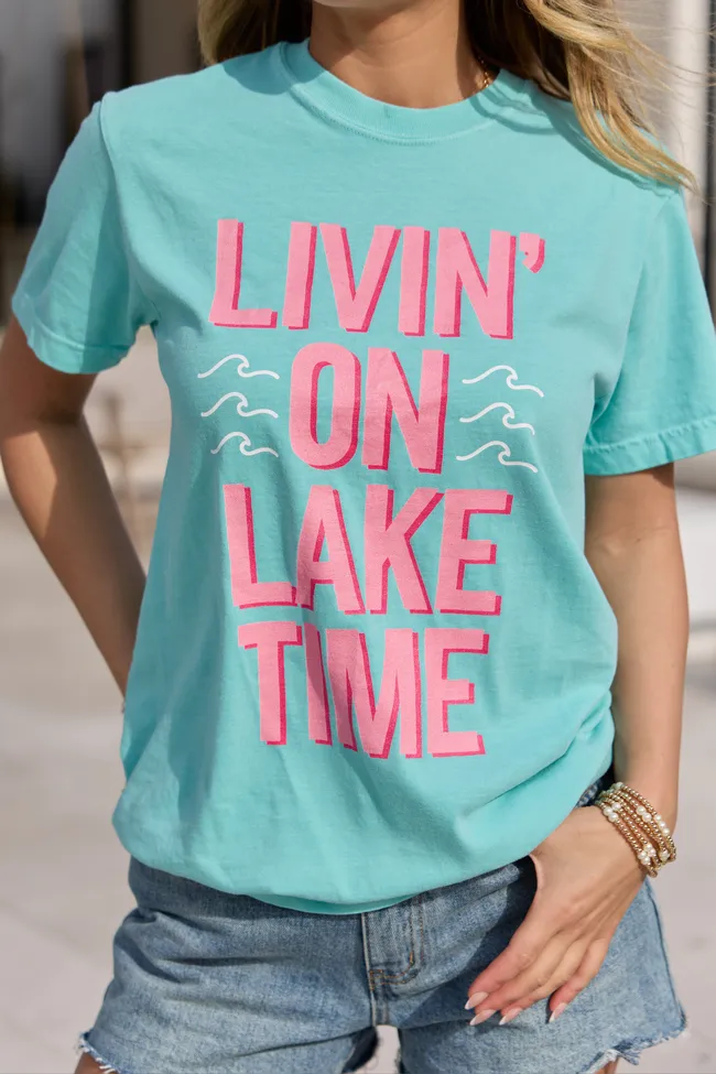 Livin' On Lake Time Mint Graphic Tee sold by Pink Lily product image thumbnail 3