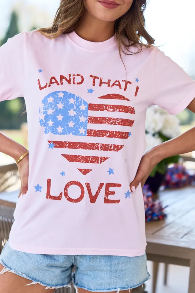 Land That I Love Light Pink Graphic Tee sold by Pink Lily product image thumbnail 2