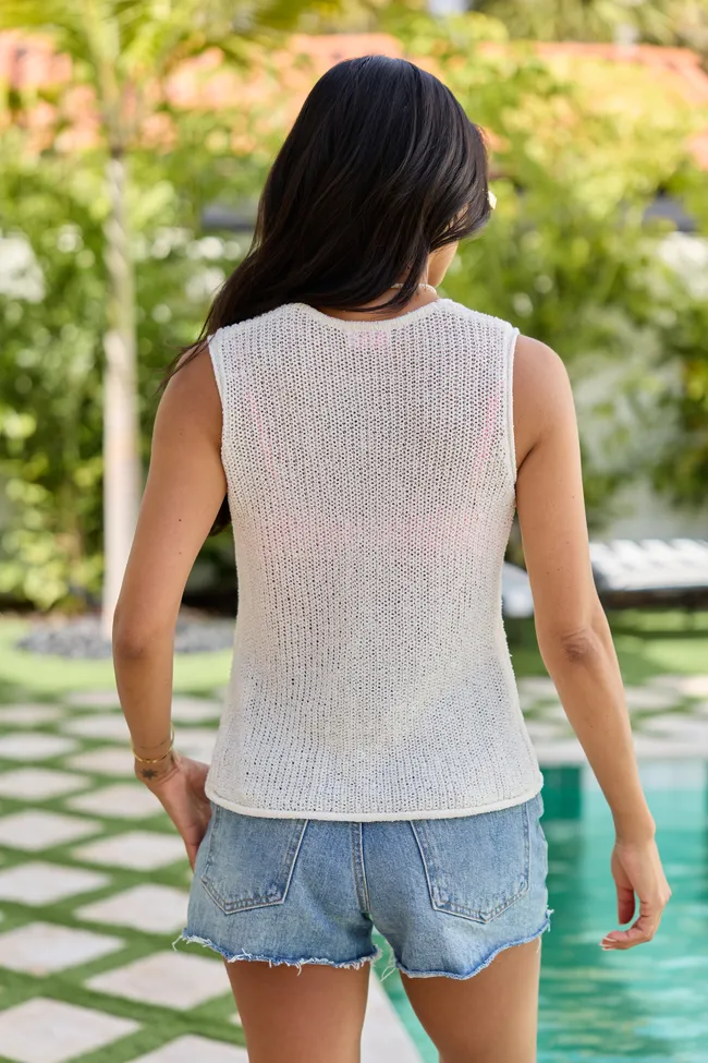 Perrin Ivory Tie Sweater Tank sold by Pink Lily product image thumbnail 4