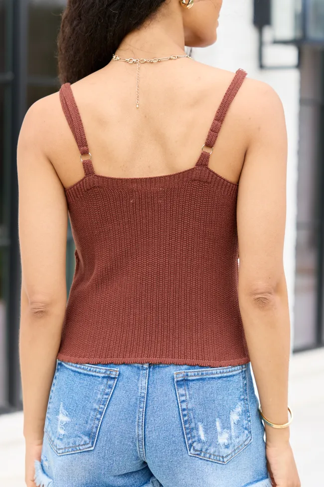 Donna Brown Crochet Sweater Tank sold by Pink Lily product image thumbnail 4