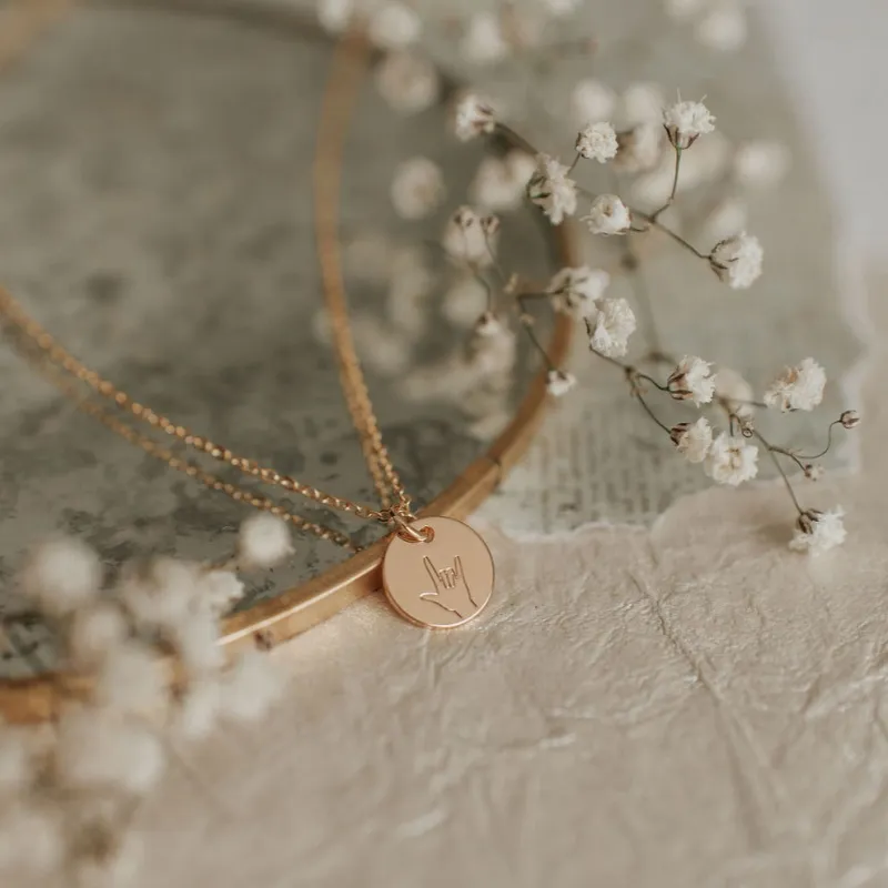I Love You Necklace made by Pink Lily