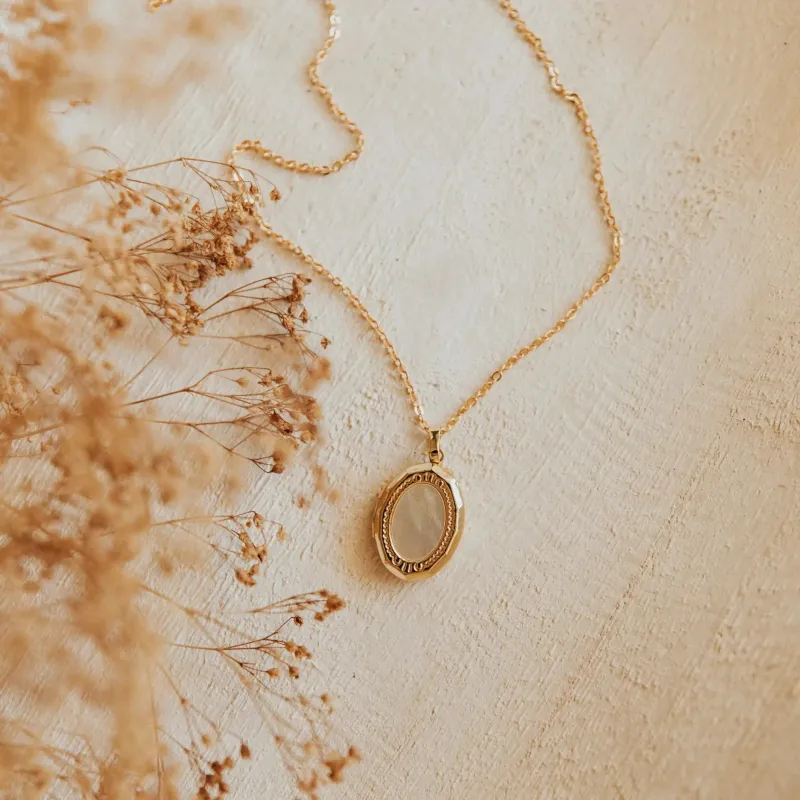 Isabelle Locket Necklace made by Pink Lily