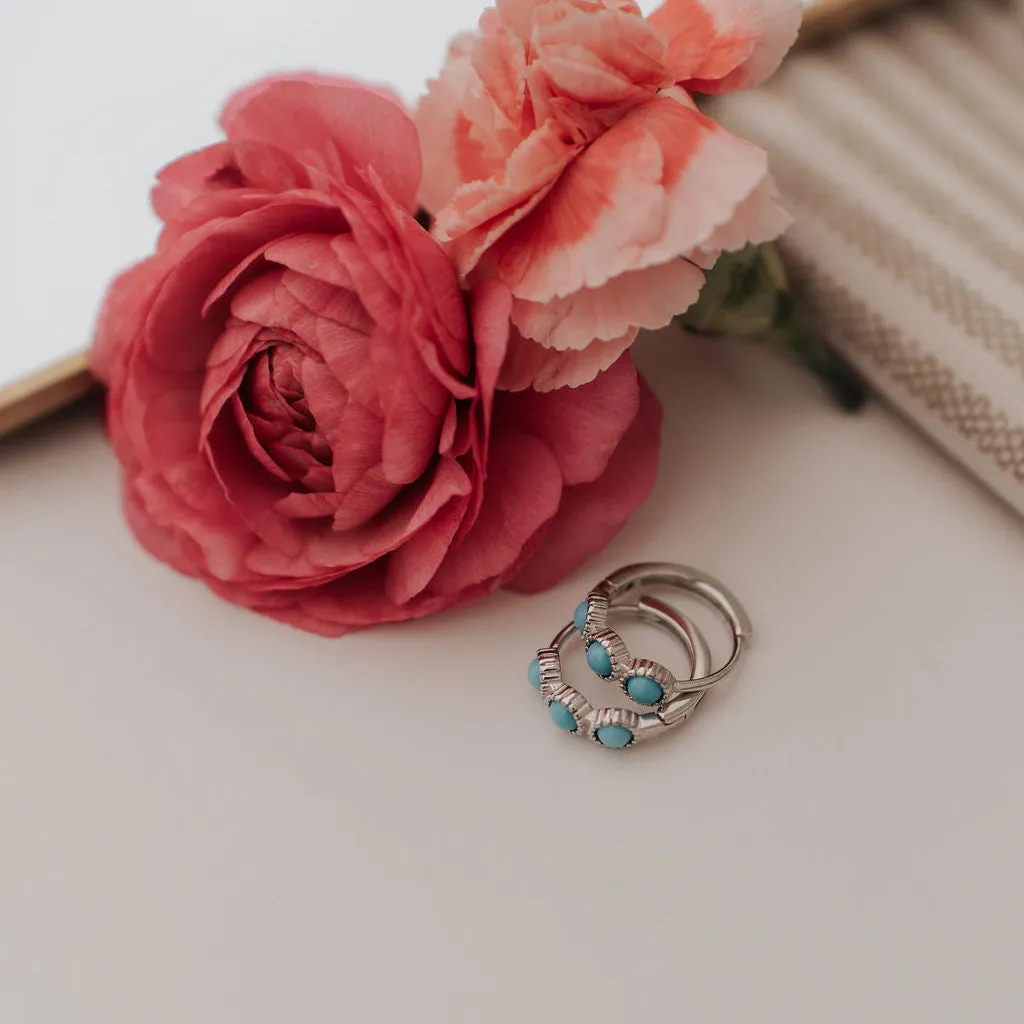 Lainey Turquoise Hoop Earrings sold by Pink Lily product image thumbnail 2