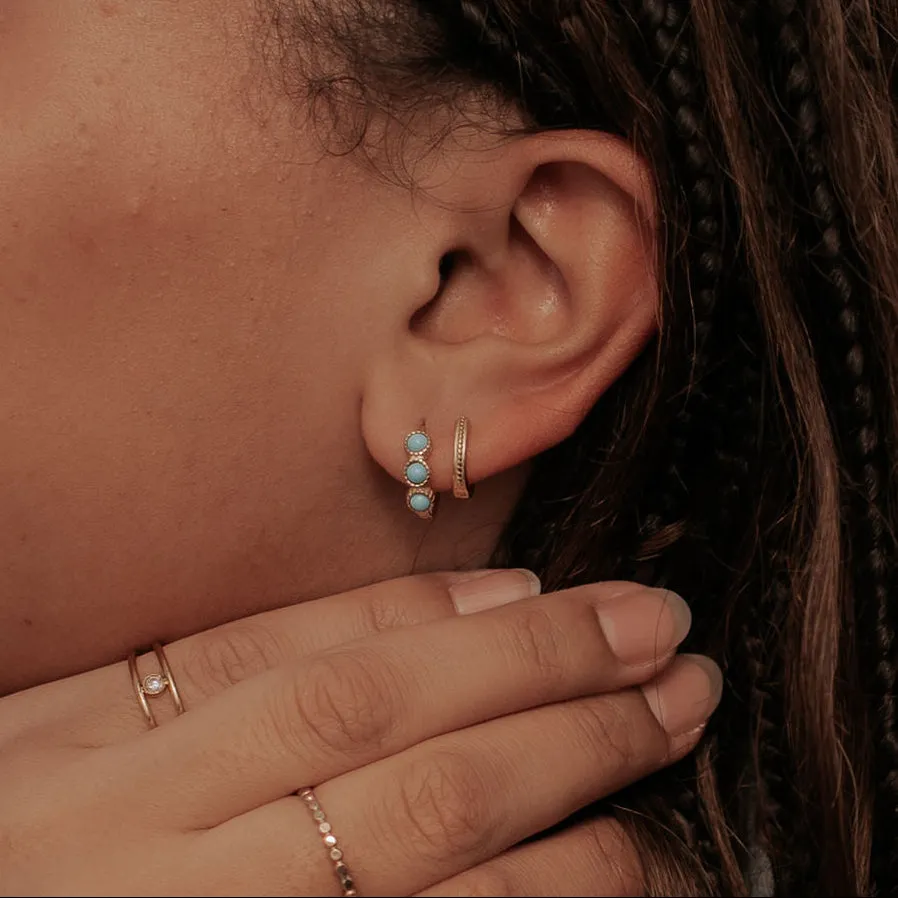 Lainey Turquoise Hoop Earrings sold by Pink Lily product image thumbnail 3