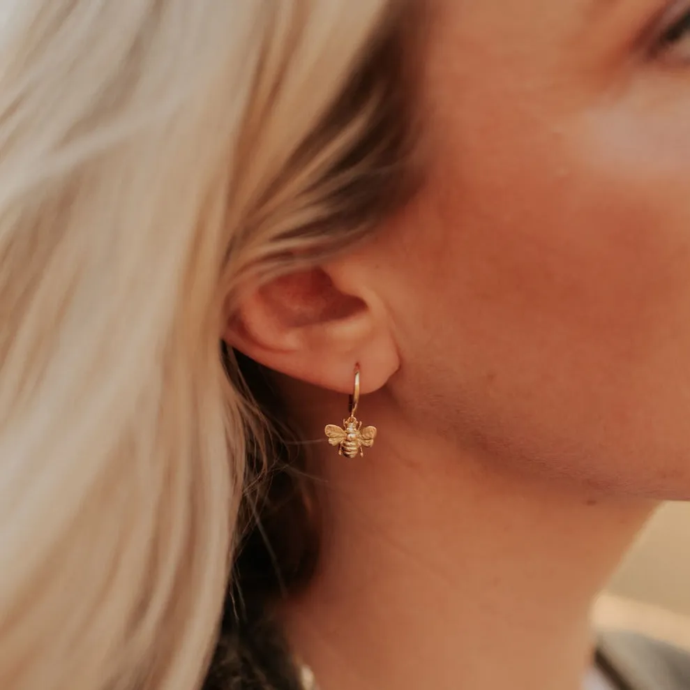 Honey Bee Hoop Earrings sold by Pink Lily product image thumbnail 4