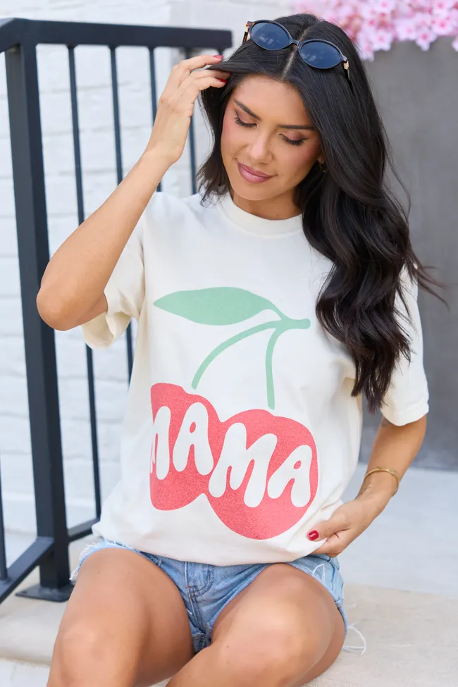 Cherry Mama Ivory Graphic Tee sold by Pink Lily product image thumbnail 4
