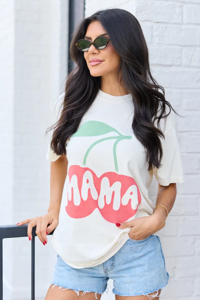 Cherry Mama Ivory Graphic Tee sold by Pink Lily product image thumbnail 3