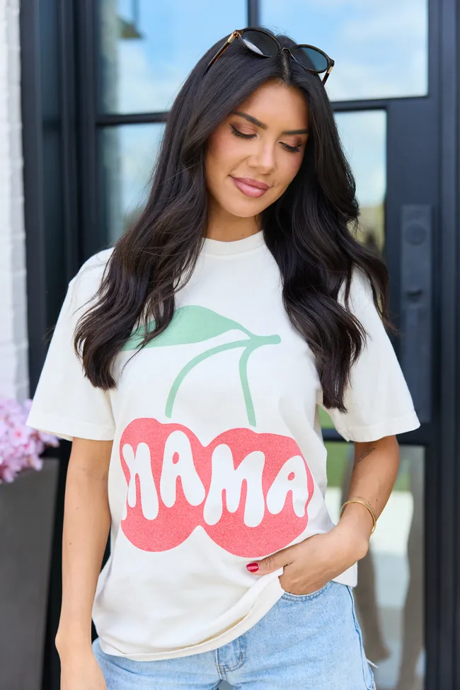 Cherry Mama Ivory Graphic Tee sold by Pink Lily product image thumbnail 2