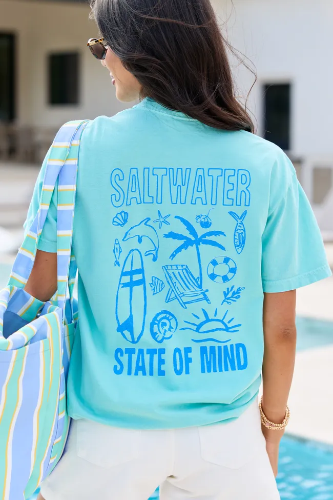 Saltwater State Of Mind Mint Graphic Tee sold by Pink Lily product image thumbnail 5