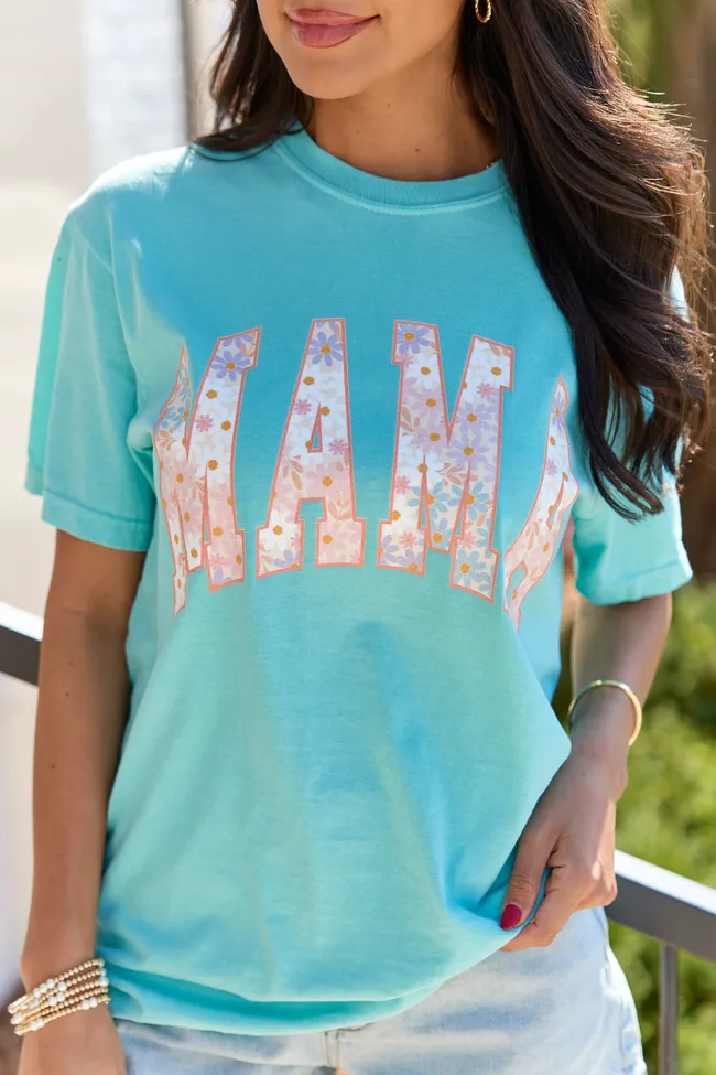 Mama Block Multi Daisy Mint Graphic Tee sold by Pink Lily product image thumbnail 2