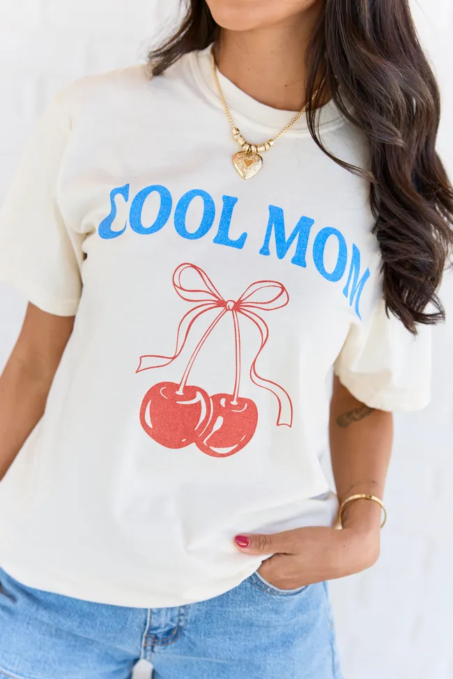 Cool Mom Cherry Ivory Graphic Tee sold by Pink Lily product image thumbnail 2