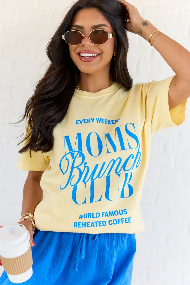 Moms Brunch Club Yellow Graphic Tee sold by Pink Lily