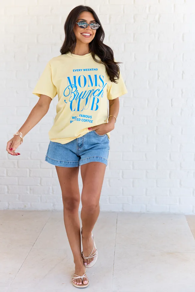 Moms Brunch Club Yellow Graphic Tee sold by Pink Lily product image thumbnail 4