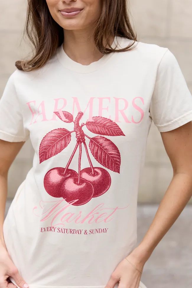 GWP - Farmers Market Cherries Ivory Graphic Tee sold by Pink Lily product image thumbnail 4
