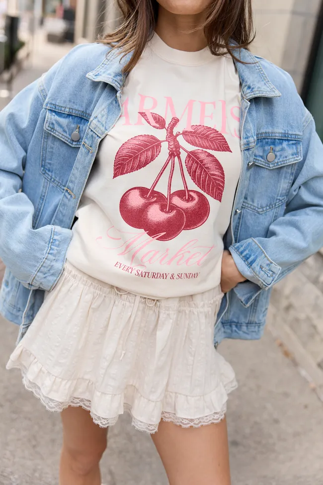 GWP - Farmers Market Cherries Ivory Graphic Tee sold by Pink Lily product image thumbnail 2