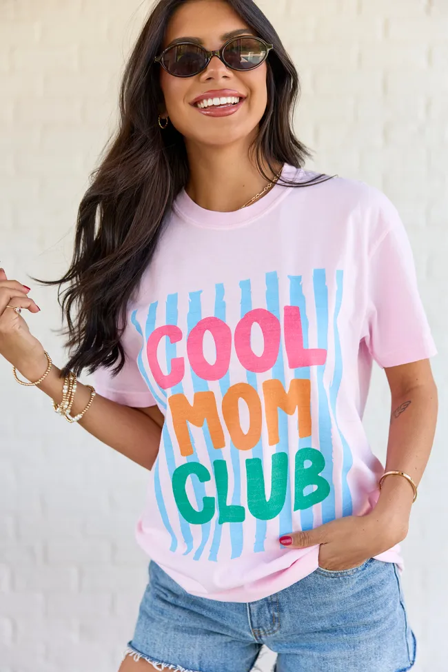 Cool Mom Club Multi Light Pink Graphic Tee sold by Pink Lily