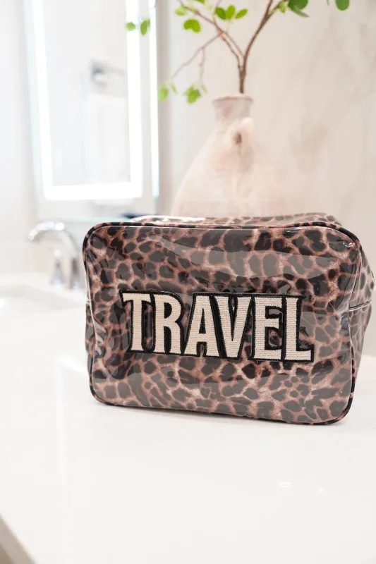 KenzKustomz Leopard Clear Coat XL Bag - Travel *PREORDER made by Pink Lily