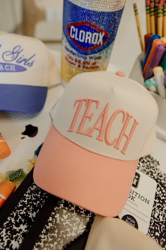 KenzKustomz Pink Vintage Trucker Hat - Teach made by Pink Lily
