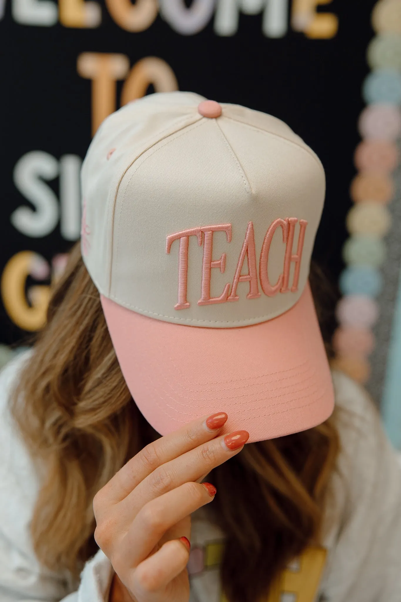KenzKustomz Pink Vintage Trucker Hat - Teach sold by Pink Lily product image thumbnail 5
