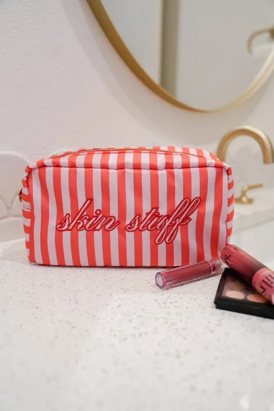 KenzKustomz Pink & Red Stripes Large Bag - Skin Stuff made by Pink Lily