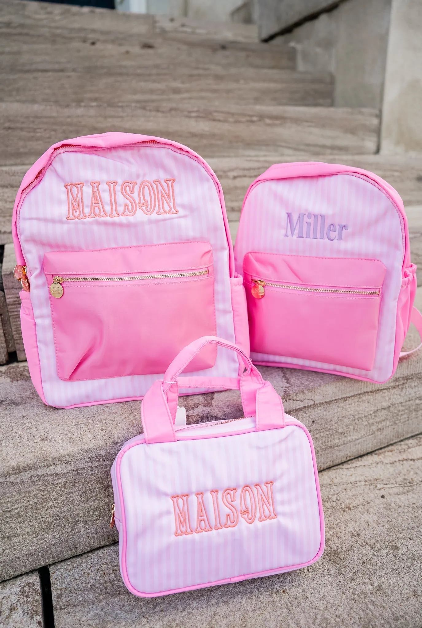 KenzKustomz Pink Stripe Backpack sold by Pink Lily product image thumbnail 3