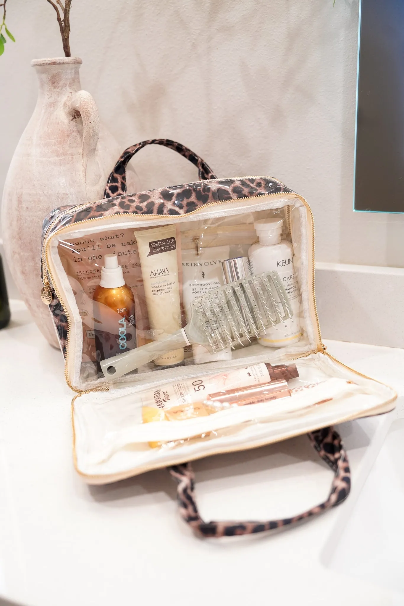 KenzKustomz Clear Coat Toiletry Case - Leopard sold by Pink Lily product image thumbnail 4