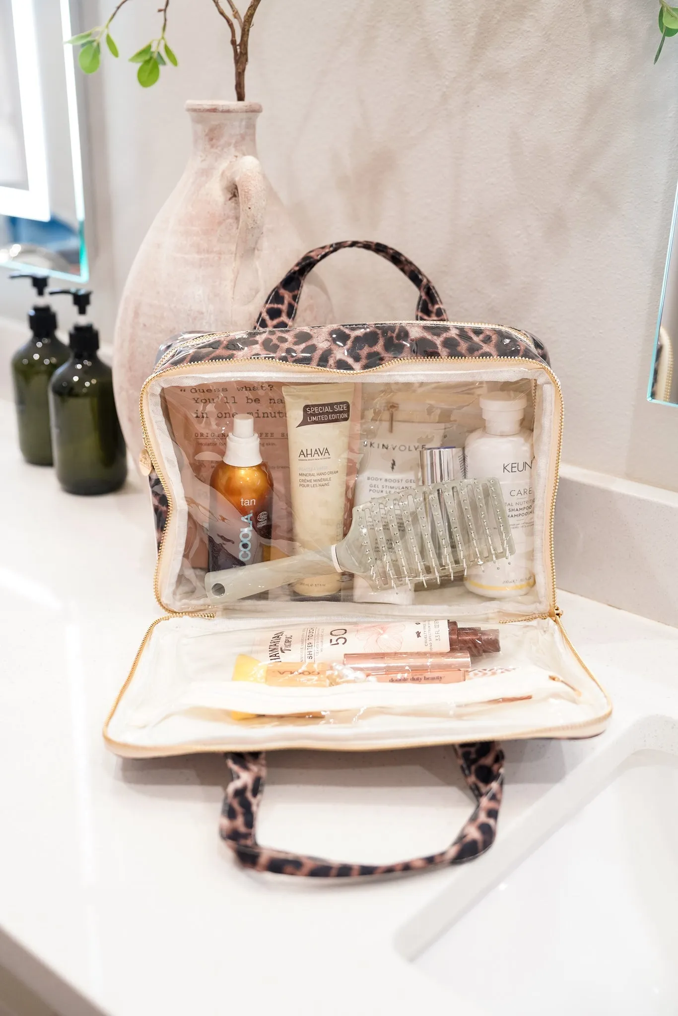 KenzKustomz Clear Coat Toiletry Case - Leopard sold by Pink Lily product image thumbnail 3