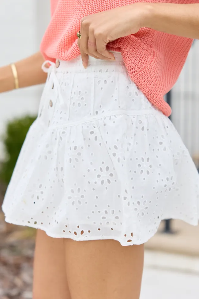 Colleen White Eyelet Skort sold by Pink Lily product image thumbnail 3