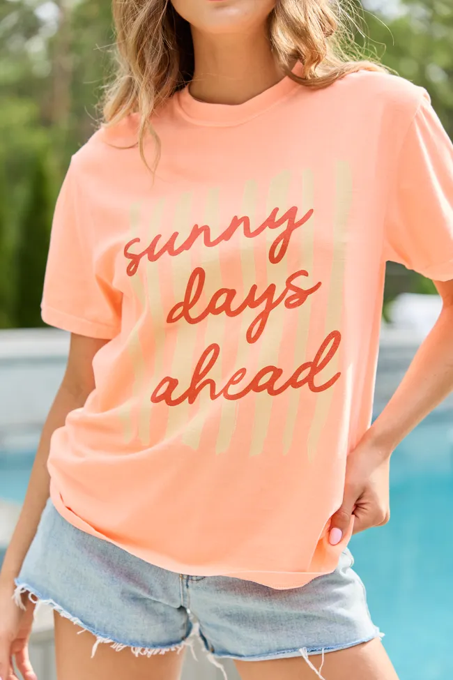 Sunny Days Ahead Neon Orange Comfort Colors Graphic Tee sold by Pink Lily product image thumbnail 4