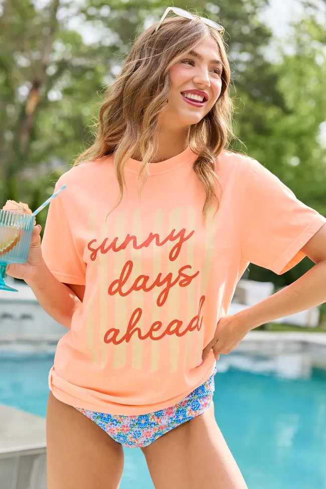 Sunny Days Ahead Neon Orange Comfort Colors Graphic Tee sold by Pink Lily product image thumbnail 2
