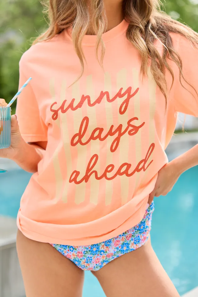 Sunny Days Ahead Neon Orange Comfort Colors Graphic Tee sold by Pink Lily
