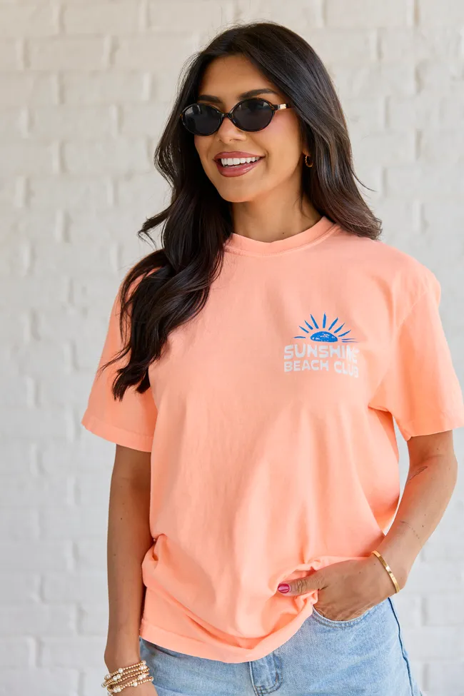 Sunshine Beach Club Neon Orange Comfort Colors Graphic Tee FINAL SALE sold by Pink Lily product image thumbnail 5