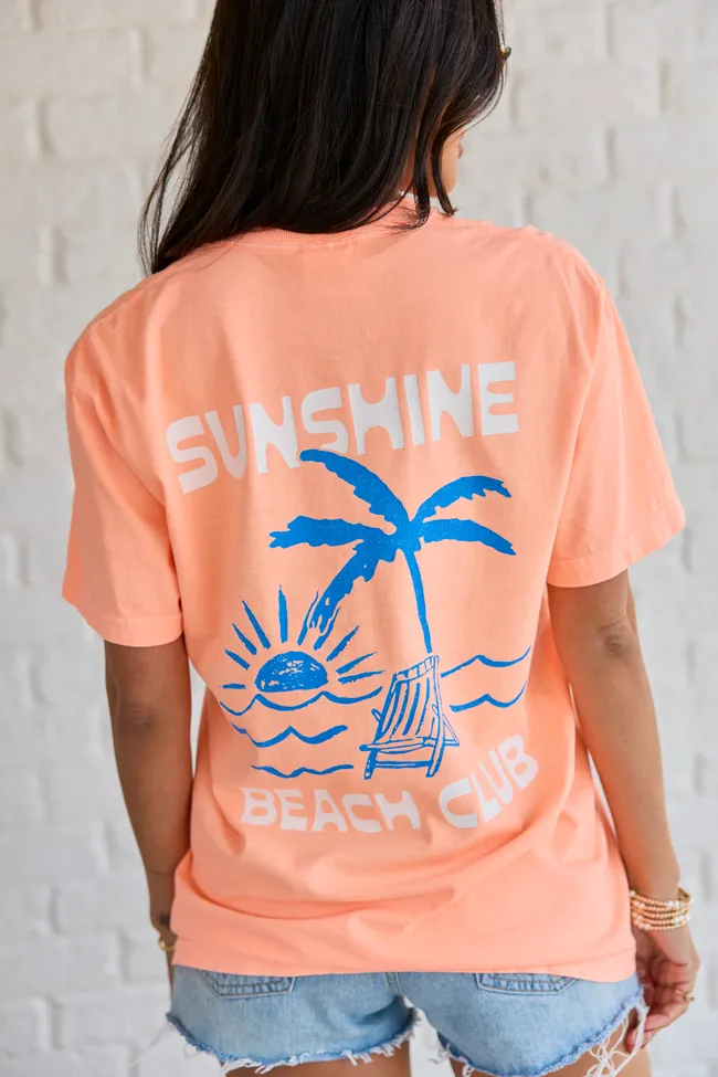 Sunshine Beach Club Neon Orange Comfort Colors Graphic Tee FINAL SALE sold by Pink Lily product image thumbnail 4