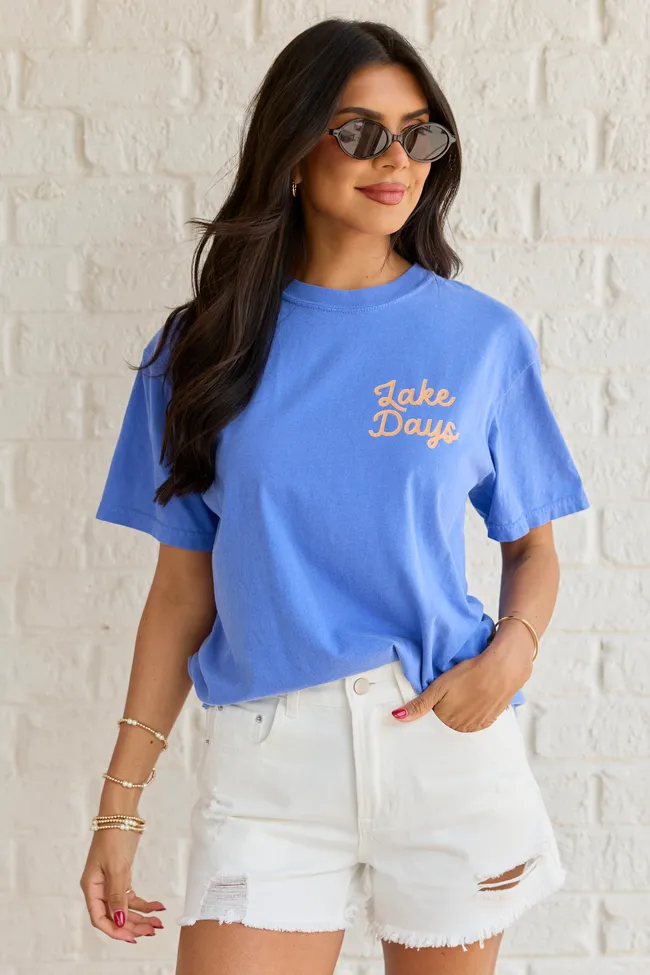 Lake Days Blue Graphic Tee sold by Pink Lily product image thumbnail 3