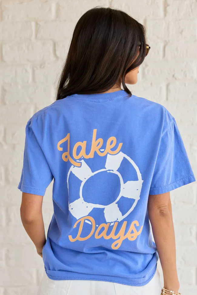 Lake Days Blue Graphic Tee sold by Pink Lily product image thumbnail 4