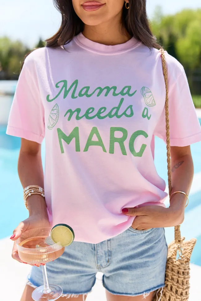 Mama Needs A Marg Light Pink Graphic Tee sold by Pink Lily product image thumbnail 2